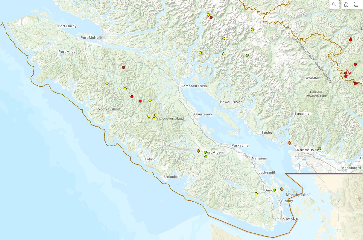 Three fires start near Port Alberni in the last two days as October
